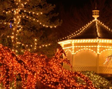 gazebo with lights