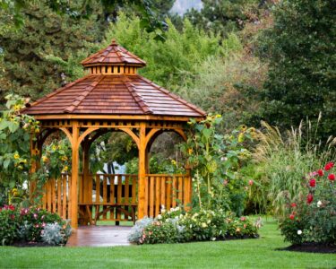 grill gazebo wood