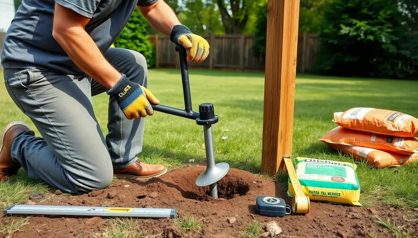 how to set fence posts