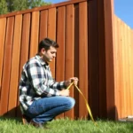 wooden fence installation