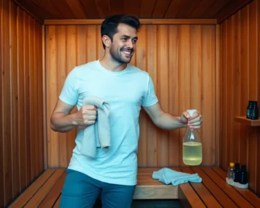 how to clean a sauna