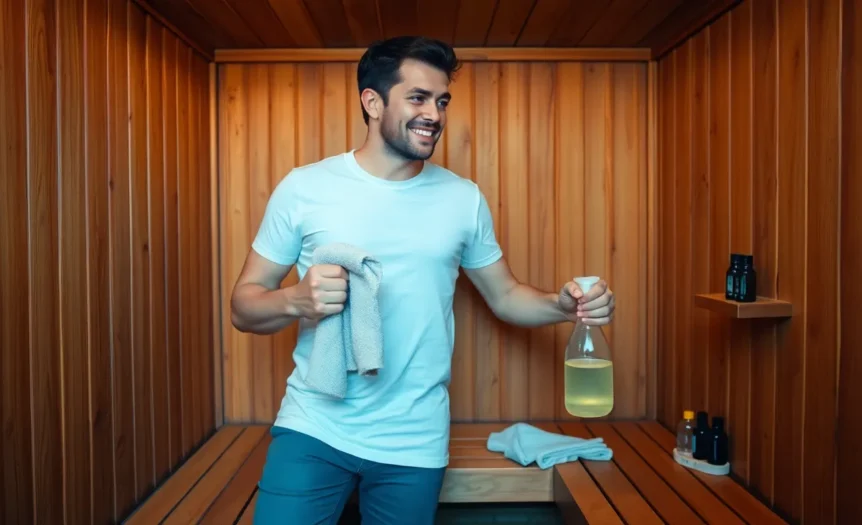 how to clean a sauna