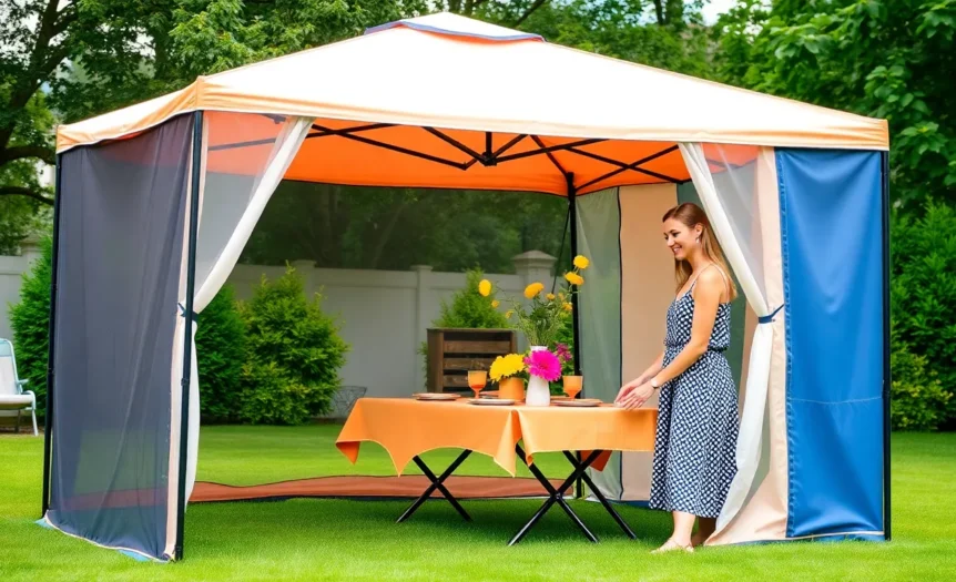pop up gazebo with sides