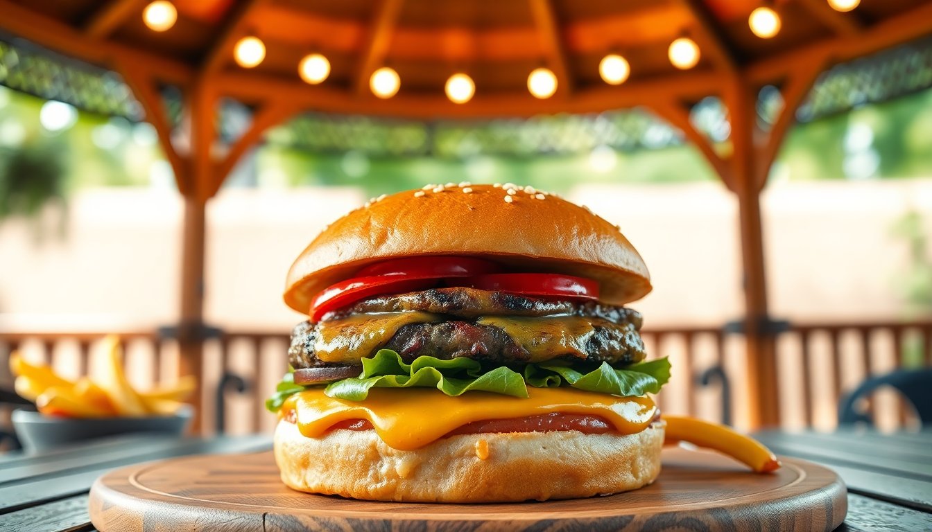 gazebo burger ultimate grilled delight mygardenandpatio