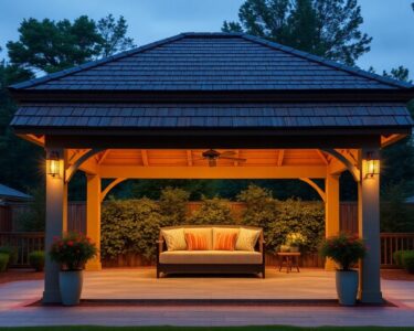 mygardenandpatio shingled gazebo roof exudes charm sophistication